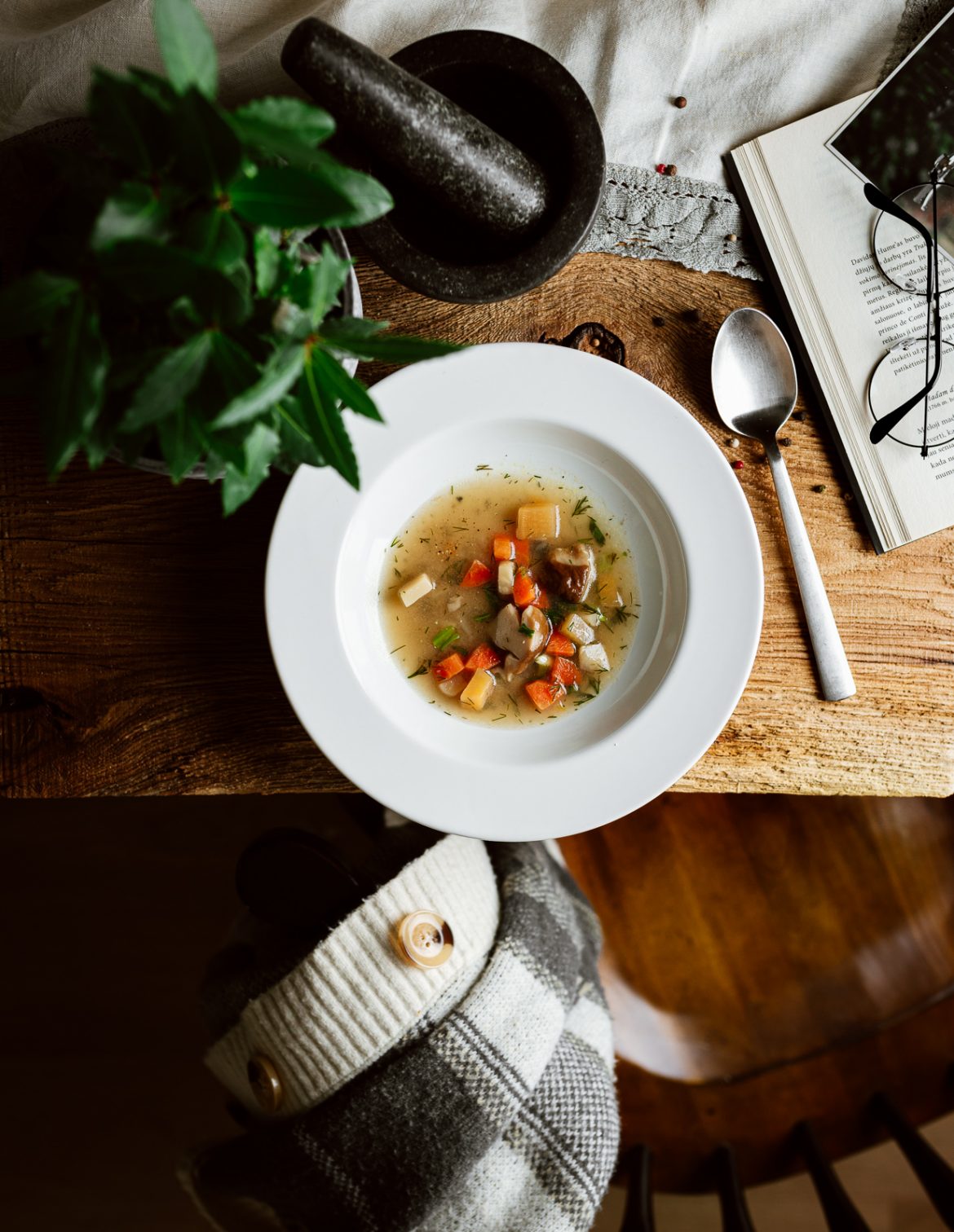 saldytu Baravyku sriuba receptas